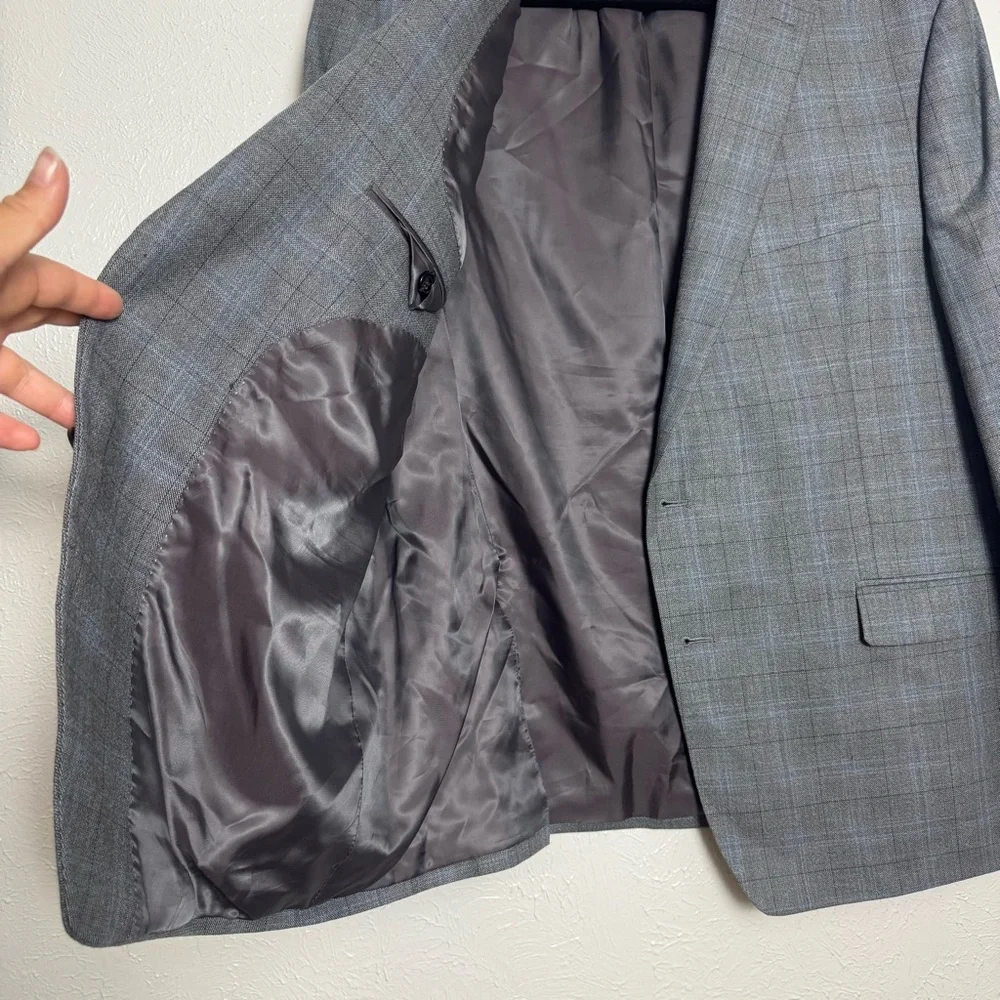 Ralph Lauren Classic Gray Plaid Tartan Blazer‎ Sport Coat